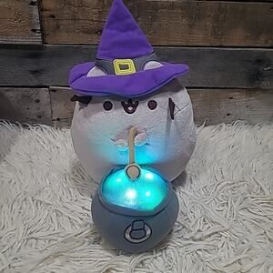 GUND Pusheen Cat Stormy Witch & Light Up Cauldron Plush 9.5" 2018